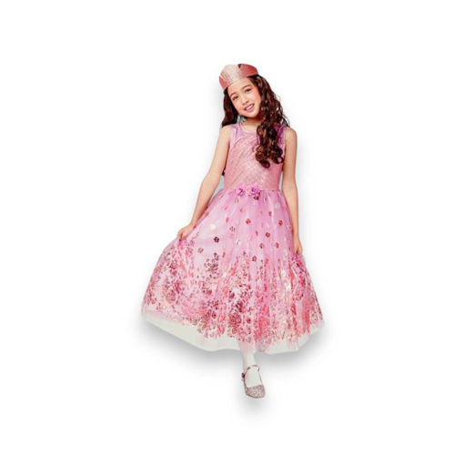Picture of ROSE GOLD PRINCESS COSTUME WITH CROWN 5-6 YEARS